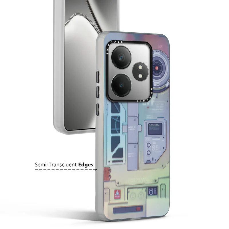 Colorful Reflective Circuit Prints Hard Back Protector Case For Realme GT 6T 5G - Image 40