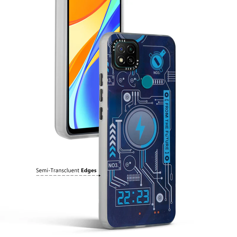 Colorful Reflective Circuit Prints Hard Back Protector Case For Redmi 9C - Image 12