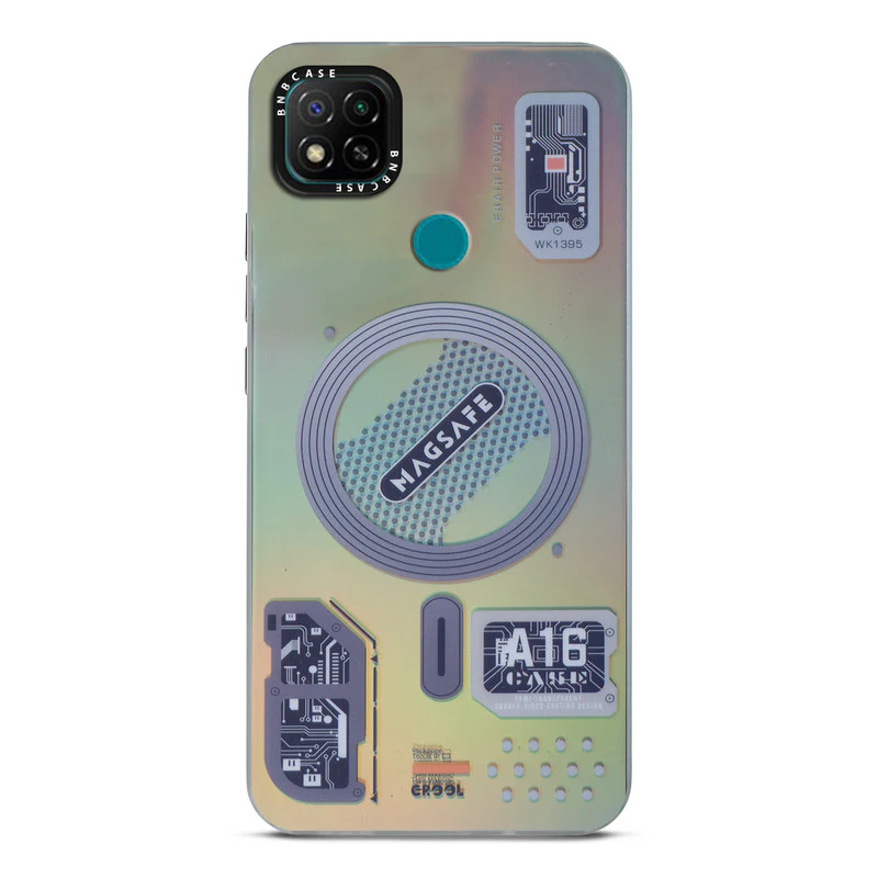 Colorful Reflective Circuit Prints Hard Back Protector Case For Redmi 9C - Image 17