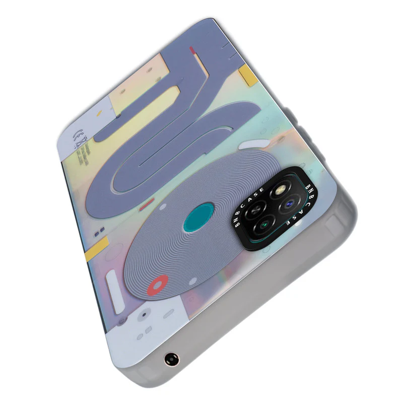 Colorful Reflective Circuit Prints Hard Back Protector Case For Redmi 9C - Image 25