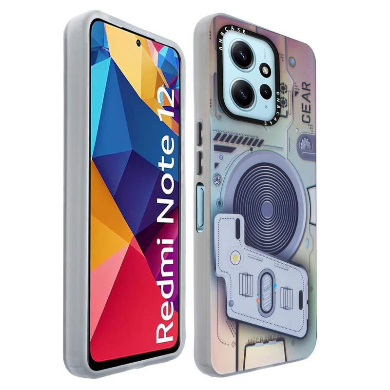 Colorful Reflective Circuit Prints Hard Back Protector Case For Redmi Note 12 4G - Image 15