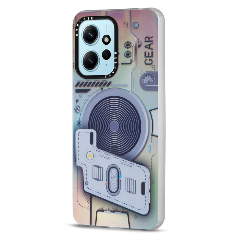 Colorful Reflective Circuit Prints Hard Back Protector Case For Redmi Note 12 4G - Image 21