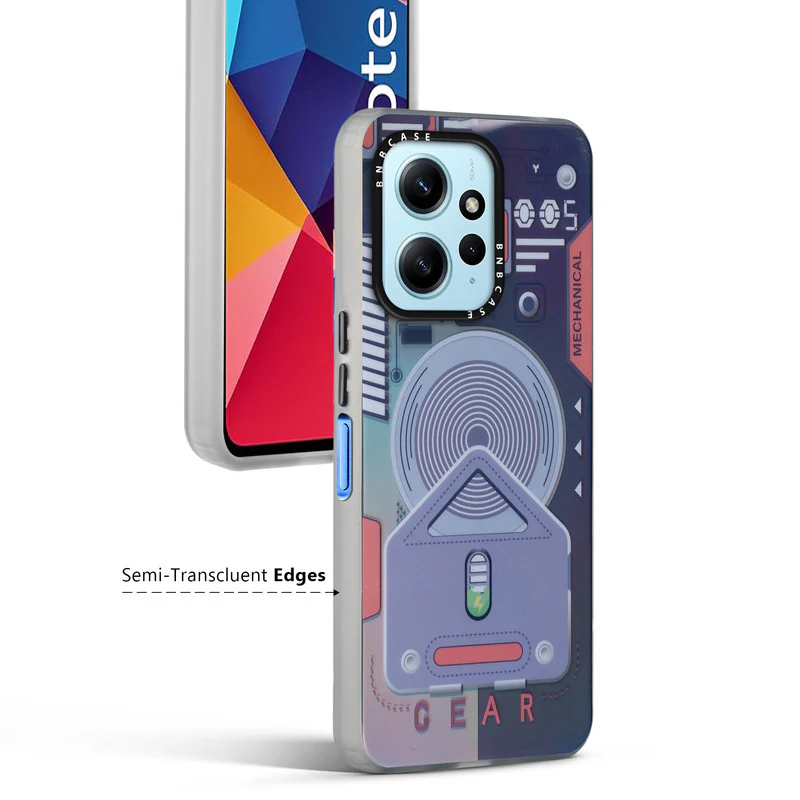 Colorful Reflective Circuit Prints Hard Back Protector Case For Redmi Note 12 4G - Image 26