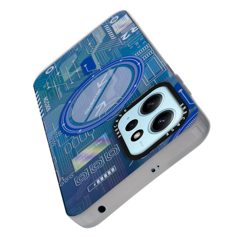 Colorful Reflective Circuit Prints Hard Back Protector Case For Redmi Note 12 4G - Image 39