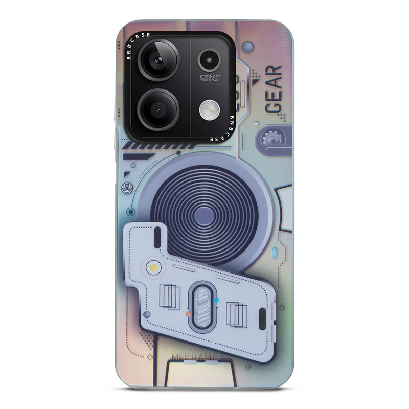 Colorful Reflective Circuit Prints Hard Back Protector Case For Redmi Note 13 5G - Image 10