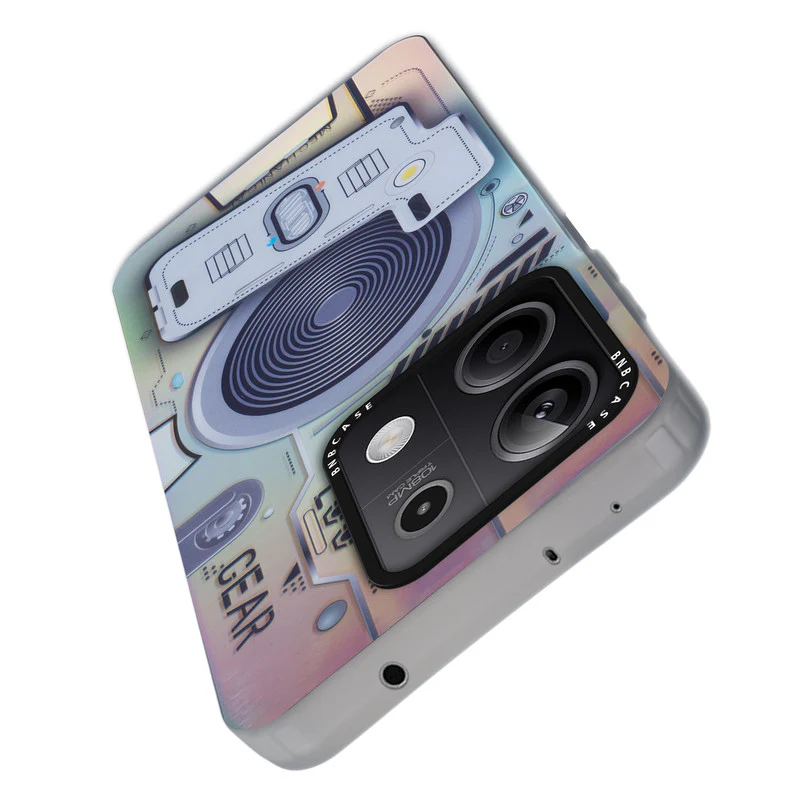 Colorful Reflective Circuit Prints Hard Back Protector Case For Redmi Note 13 5G - Image 11