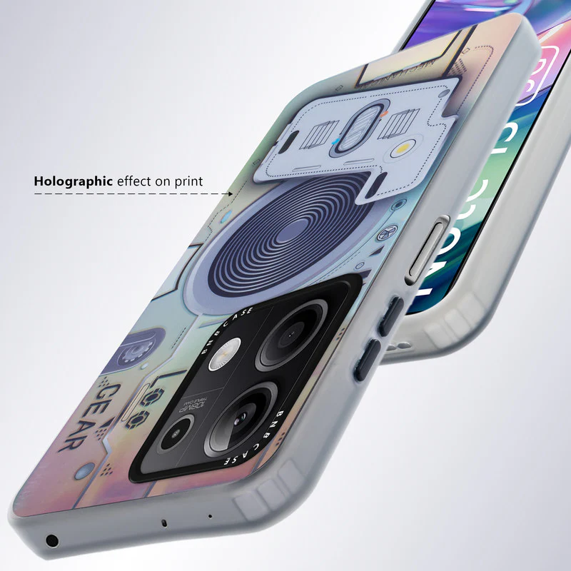 Colorful Reflective Circuit Prints Hard Back Protector Case For Redmi Note 13 5G - Image 13