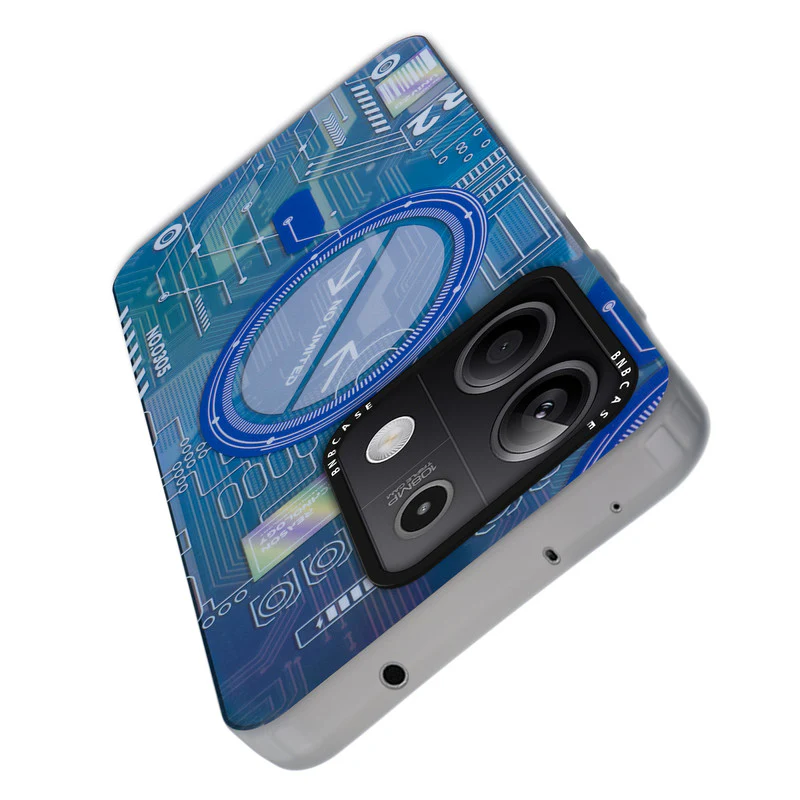 Colorful Reflective Circuit Prints Hard Back Protector Case For Redmi Note 13 5G - Image 25