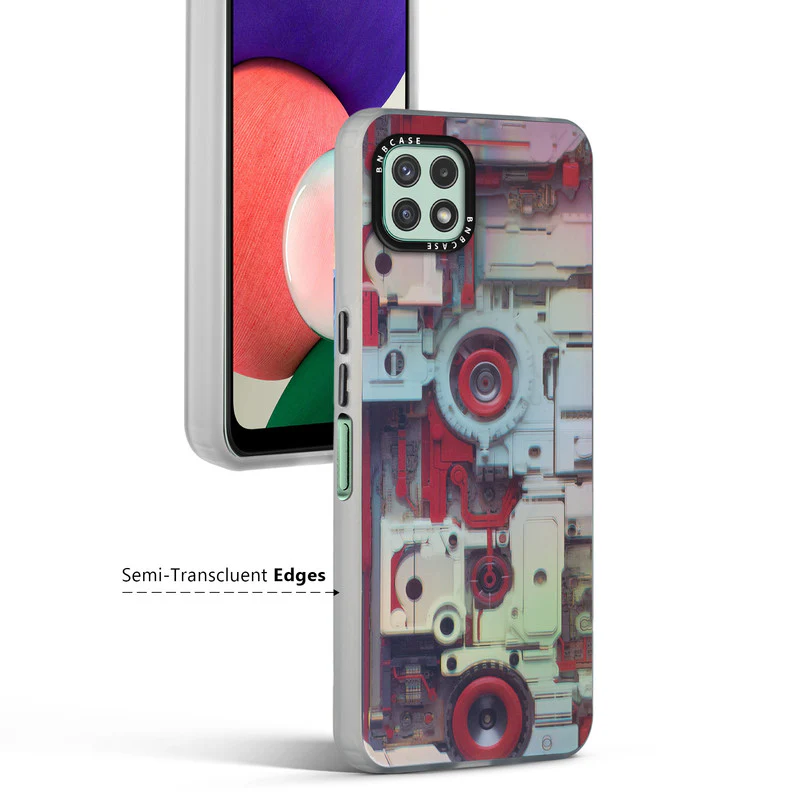 Colorful Reflective Circuit Prints Hard Back Protector Case For Samsung A22 5G - Image 62