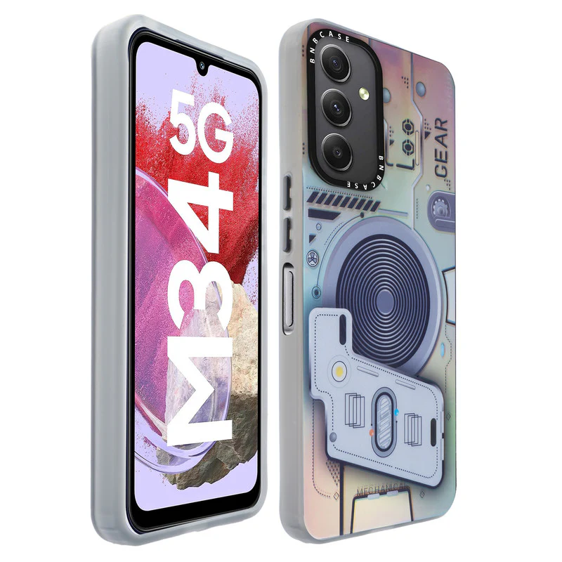 Colorful Reflective Circuit Prints Hard Back Protector Case For Samsung M34 5G - Image 8