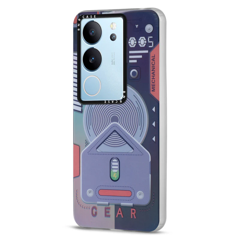 Colorful Reflective Circuit Prints Hard Back Protector Case For Vivo V29 5G - Image 14