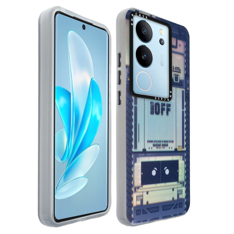 Colorful Reflective Circuit Prints Hard Back Protector Case For Vivo V29 5G - Image 29