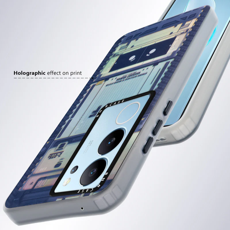 Colorful Reflective Circuit Prints Hard Back Protector Case For Vivo V29 5G - Image 34
