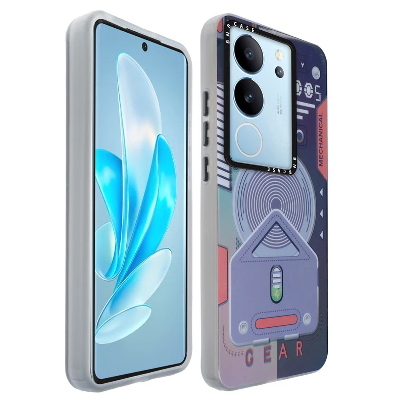 Colorful Reflective Circuit Prints Hard Back Protector Case For Vivo V29 5G - Image 8