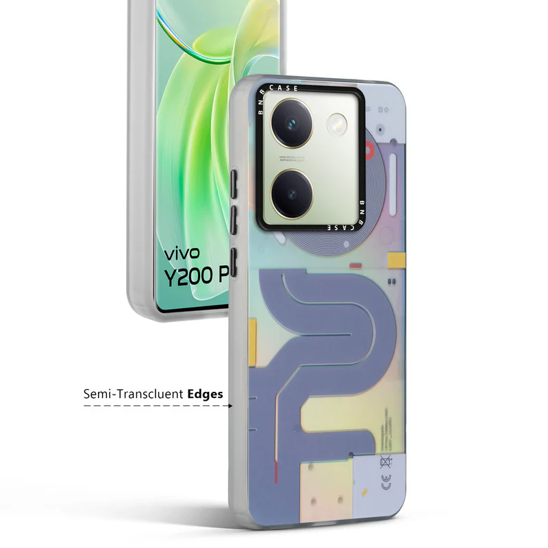 Colorful Reflective Circuit Prints Hard Back Protector Case For Vivo Y200 Pro 5G - Image 33