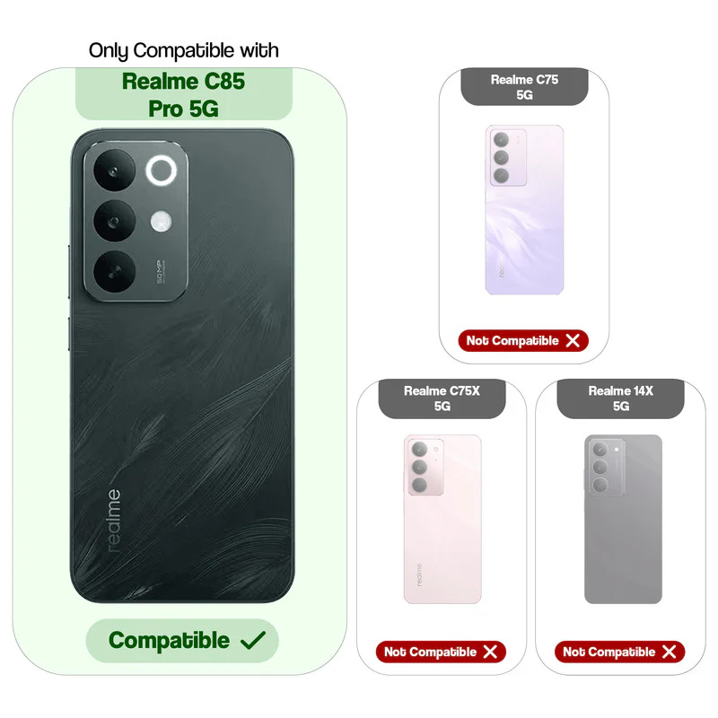 Colourful Frosted Matte With Raised Camera Protection Back Cover Case For Realme C85 Pro 5G - Image 2