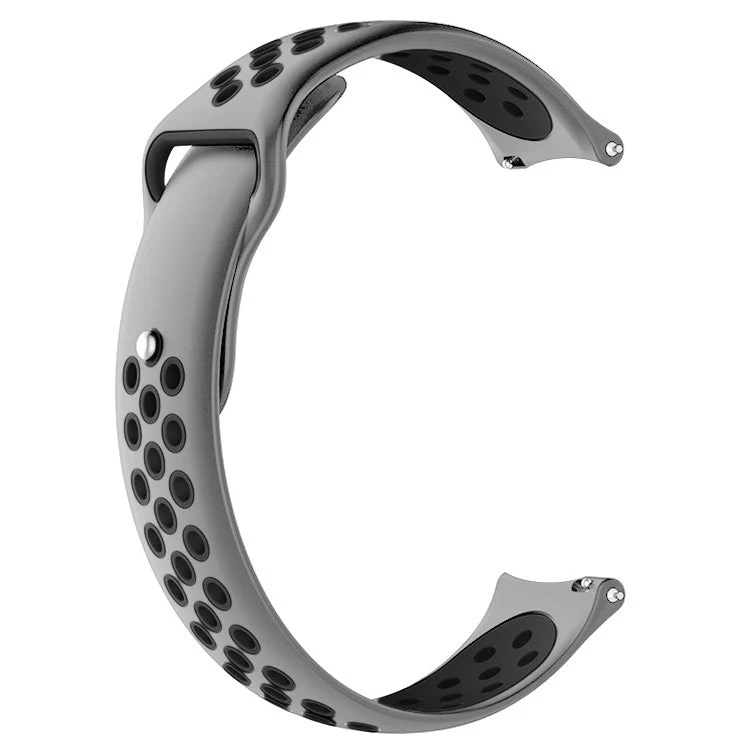 Comfort Fit Breathable Dotted Dual-Tone Silicone Watch Strap - (Only Strap) - Image 55