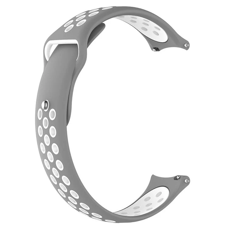Comfort Fit Breathable Dotted Dual-Tone Silicone Watch Strap - (Only Strap) - Image 67