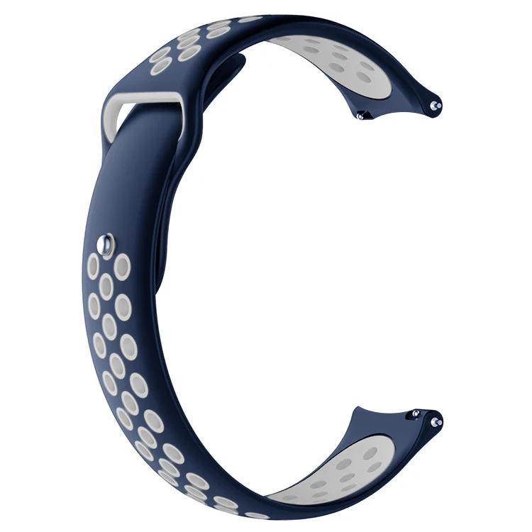Comfort Fit Breathable Dotted Dual-Tone Silicone Watch Strap - (Only Strap) - Image 84