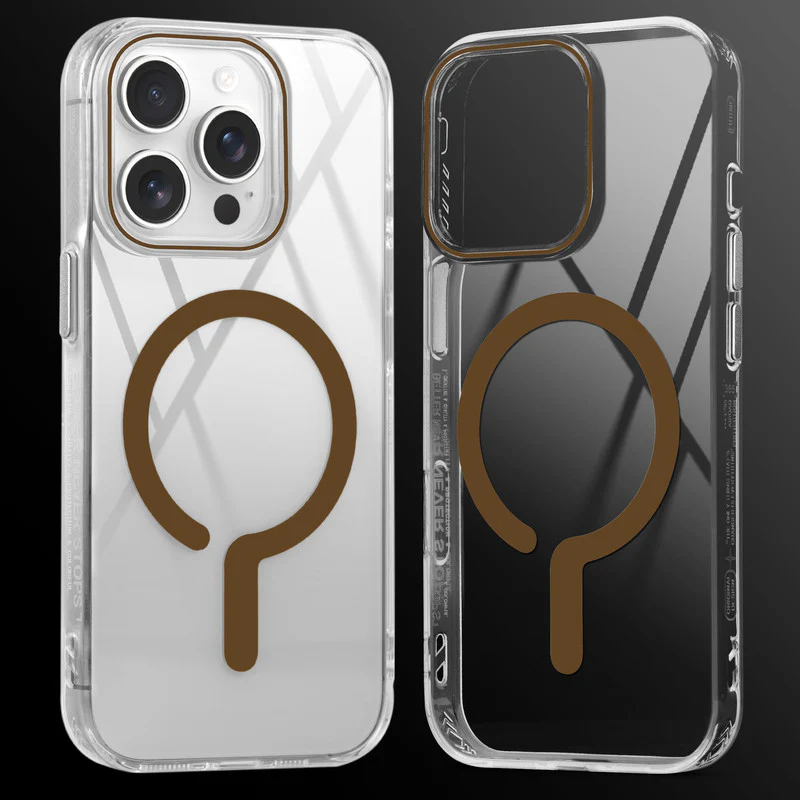Crystal Clear Airbag Bumper Wireless Charging Support Compatible Back Case For Apple iPhone 13 Pro Max with Metal Finish Buttons - Image 31
