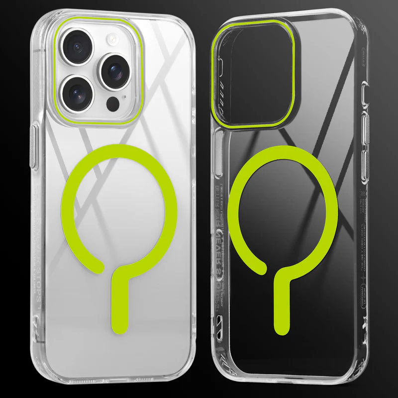 Crystal Clear Airbag Bumper Wireless Charging Support Compatible Back Case For Apple iPhone 14 Pro with Metal Finish Buttons - Image 19