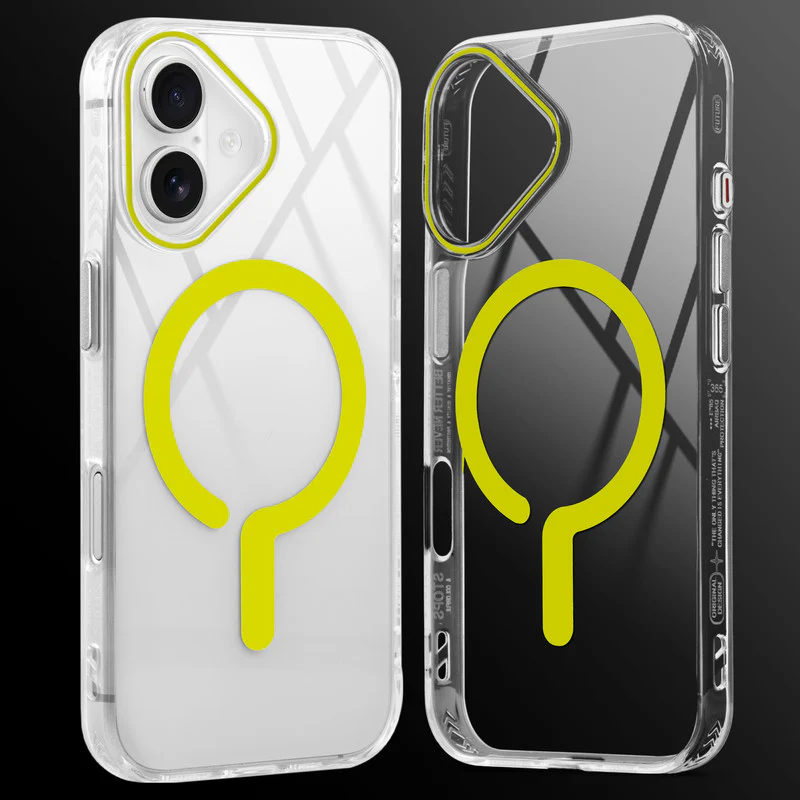 Crystal Clear Airbag Bumper Wireless Charging Support Compatible Back Case For Apple iPhone 16 Plus with Metal Finish Buttons - Image 13