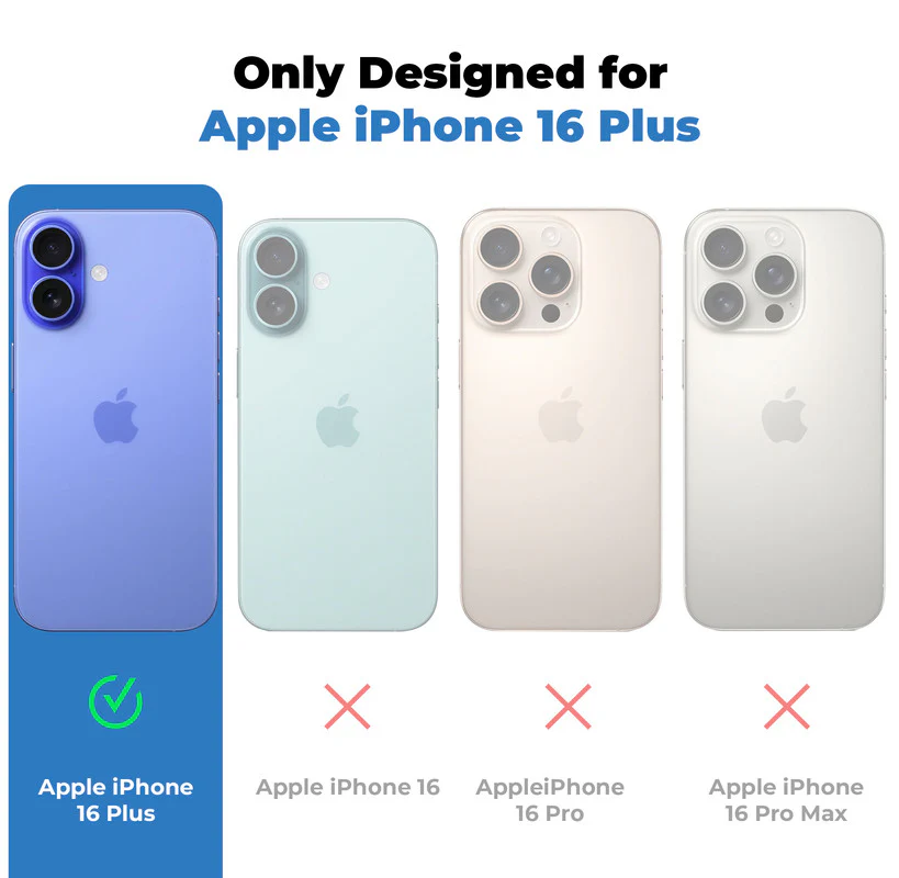 Crystal Clear Airbag Bumper Wireless Charging Support Compatible Back Case For Apple iPhone 16 Plus with Metal Finish Buttons - Image 2