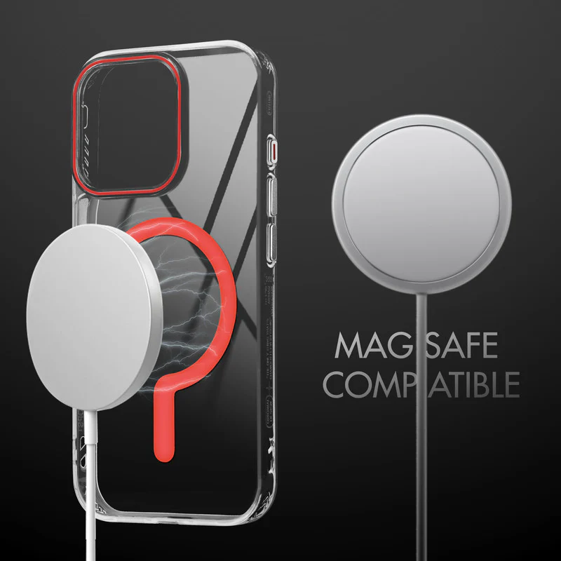 Crystal Clear Airbag Bumper Wireless Charging Support Compatible Back Case For Apple iphone 16 Pro Max with Metal Finish Buttons - Image 22
