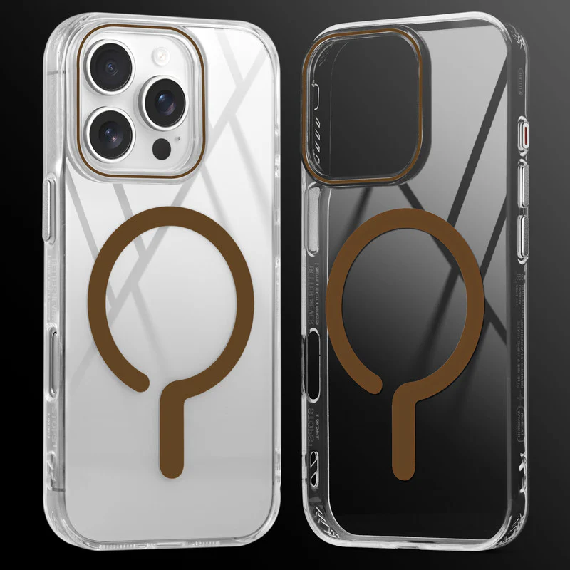 Crystal Clear Airbag Bumper Wireless Charging Support Compatible Back Case For Apple iPhone 16 Pro with Metal Finish Buttons - Image 7