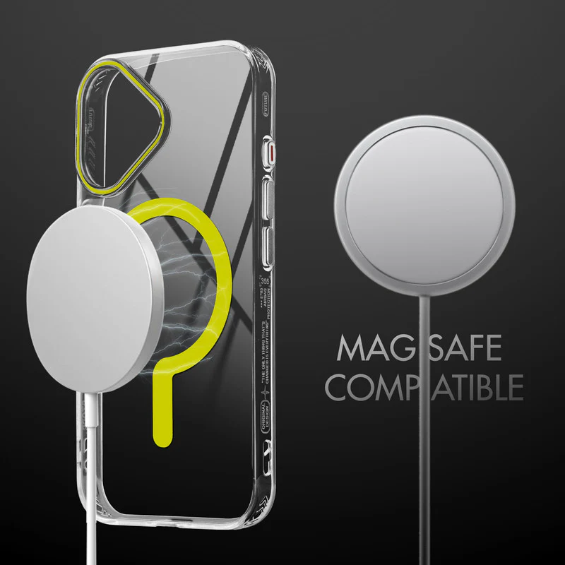 Crystal Clear Airbag Bumper Wireless Charging Support Compatible Back Case For Apple iPhone 16 with Metal Finish Buttons - Image 16