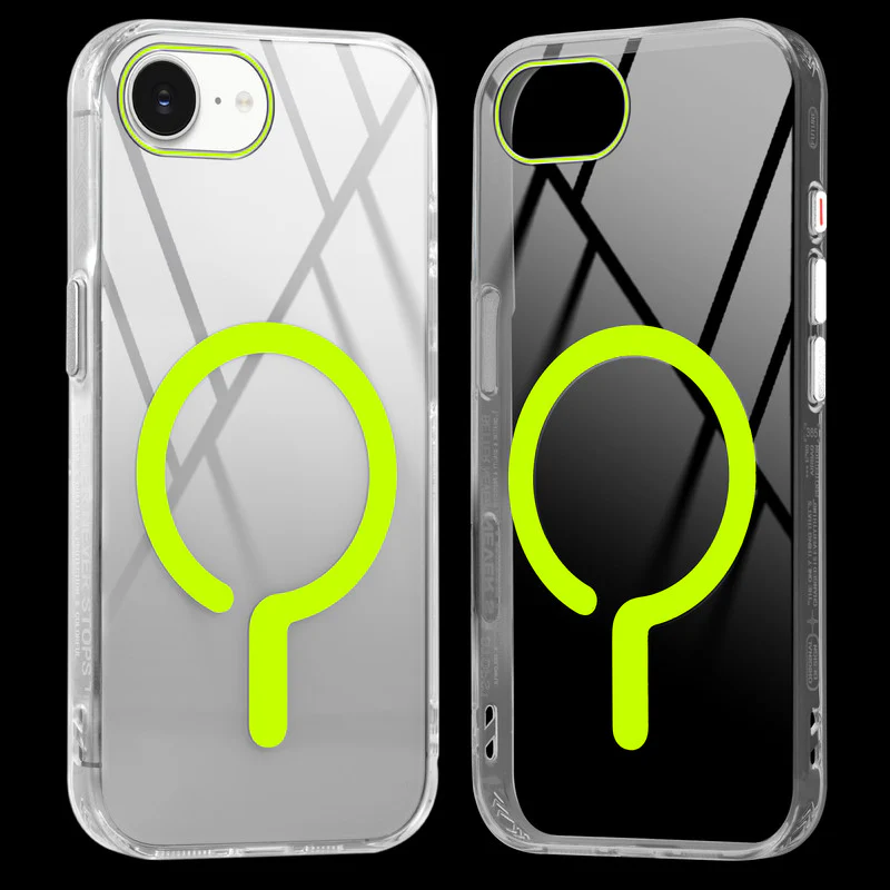 Crystal Clear Airbag Bumper Wireless Charging Support Compatible Back Case For Apple iPhone 16e with Metal Finish Buttons - Image 13