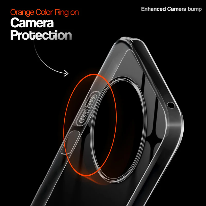 Crystal Clear Anti-Yellow Transparent Back Cover Case With Camera Ring Protection for Poco C75 5G - Image 3