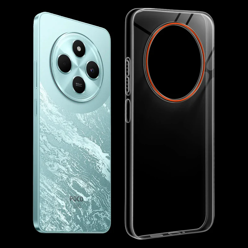 Crystal Clear Anti-Yellow Transparent Back Cover Case With Camera Ring Protection for Poco C75 5G - Image 6
