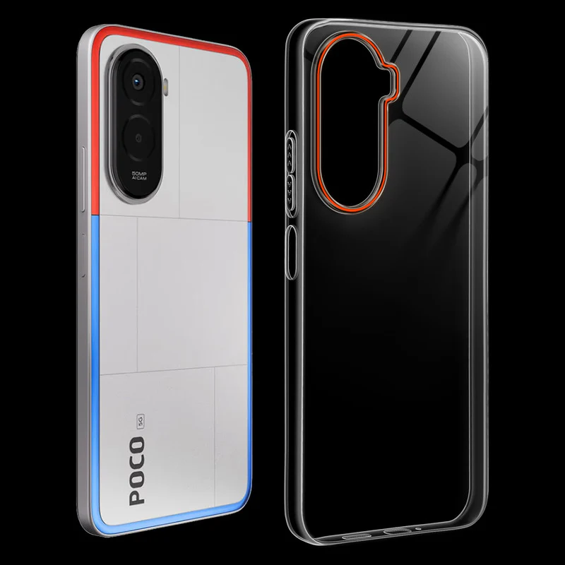 Crystal Clear Anti-Yellow Transparent Back Cover Case With Camera Ring Protection for Poco M7 Plus 5G - Image 6