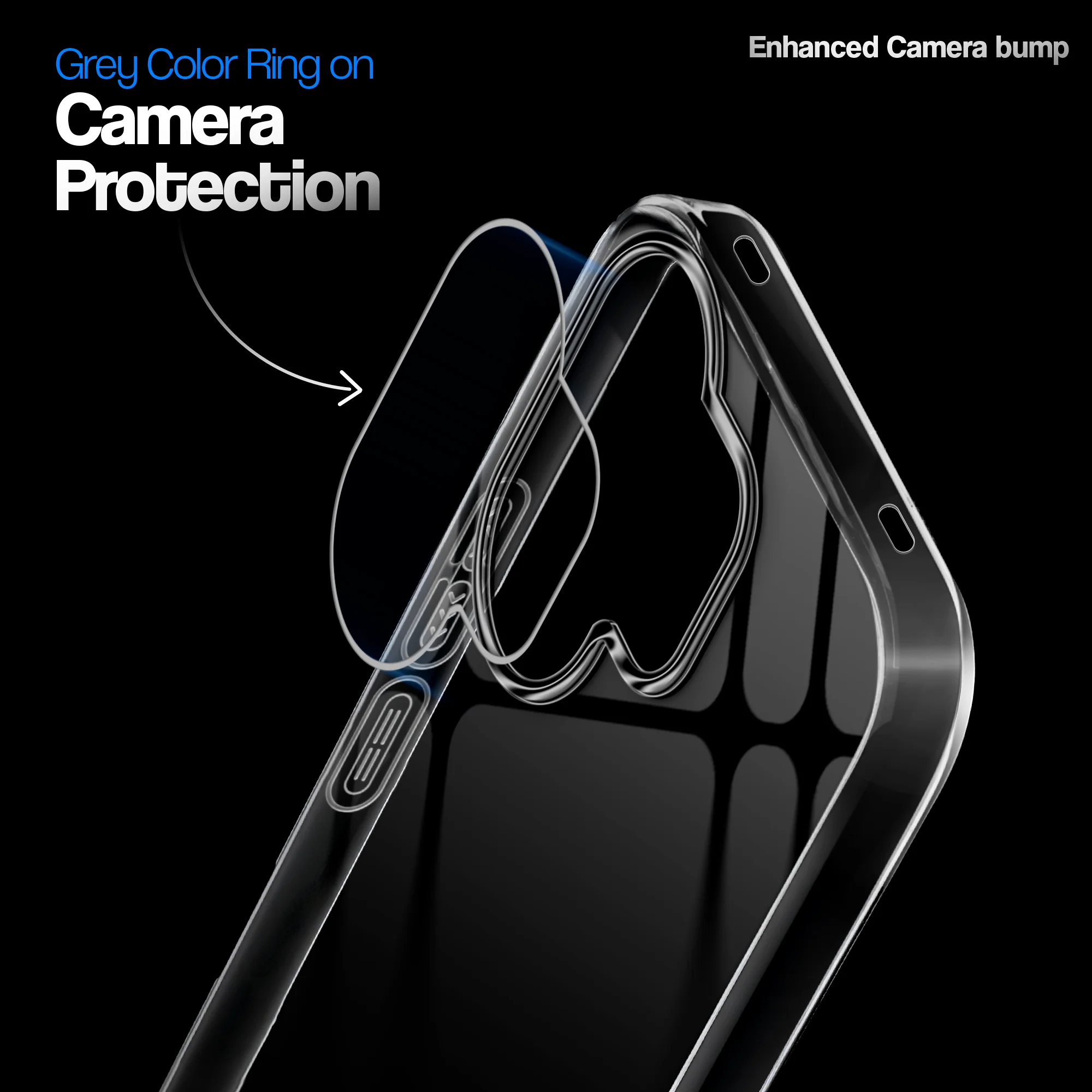 Crystal Clear Anti-Yellow Transparent Back Cover Case With Camera Ring Protection for Vivo V60e 5G - Image 3