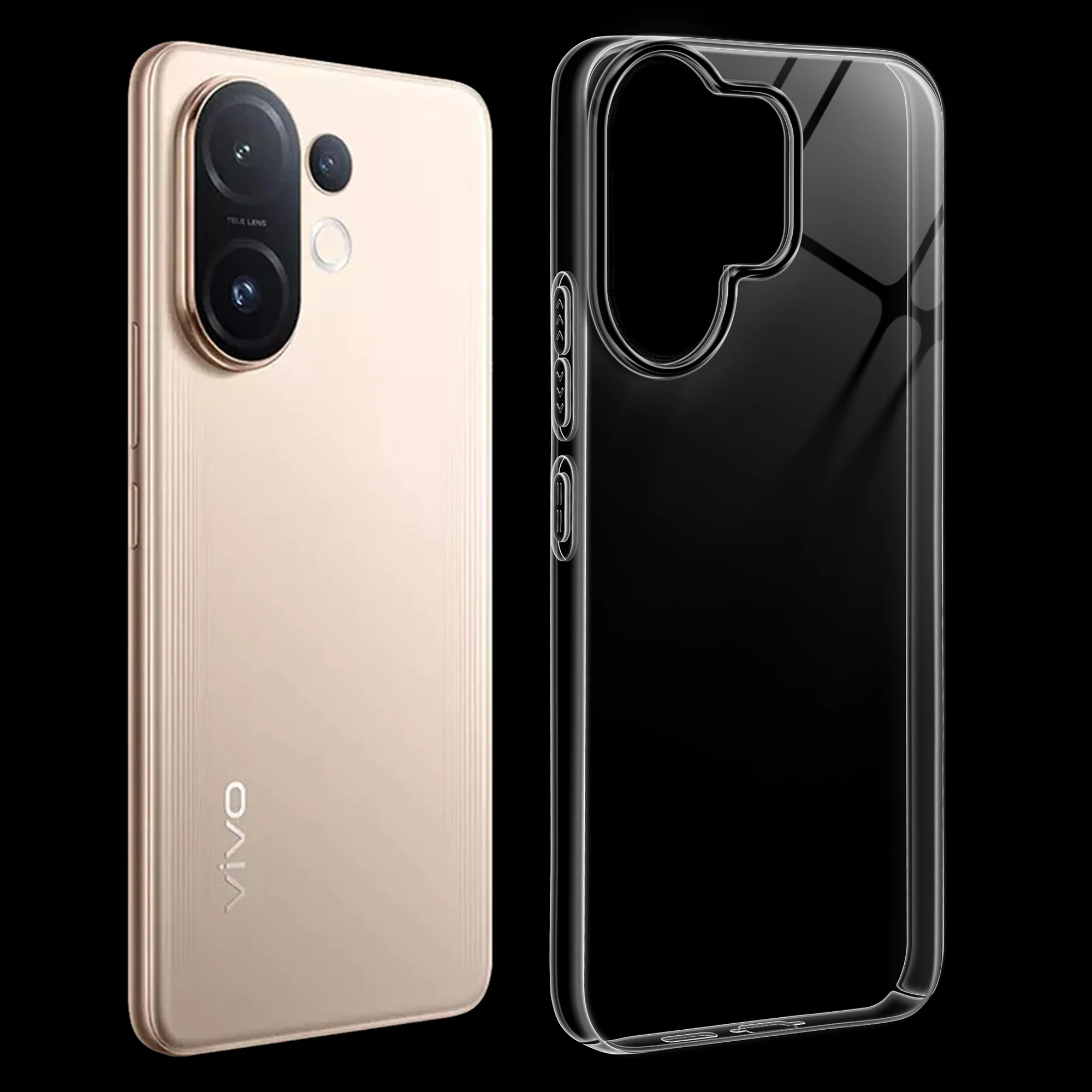 Crystal Clear Anti-Yellow Transparent Back Cover Case With Camera Ring Protection for Vivo T4 Pro 5G - Image 24