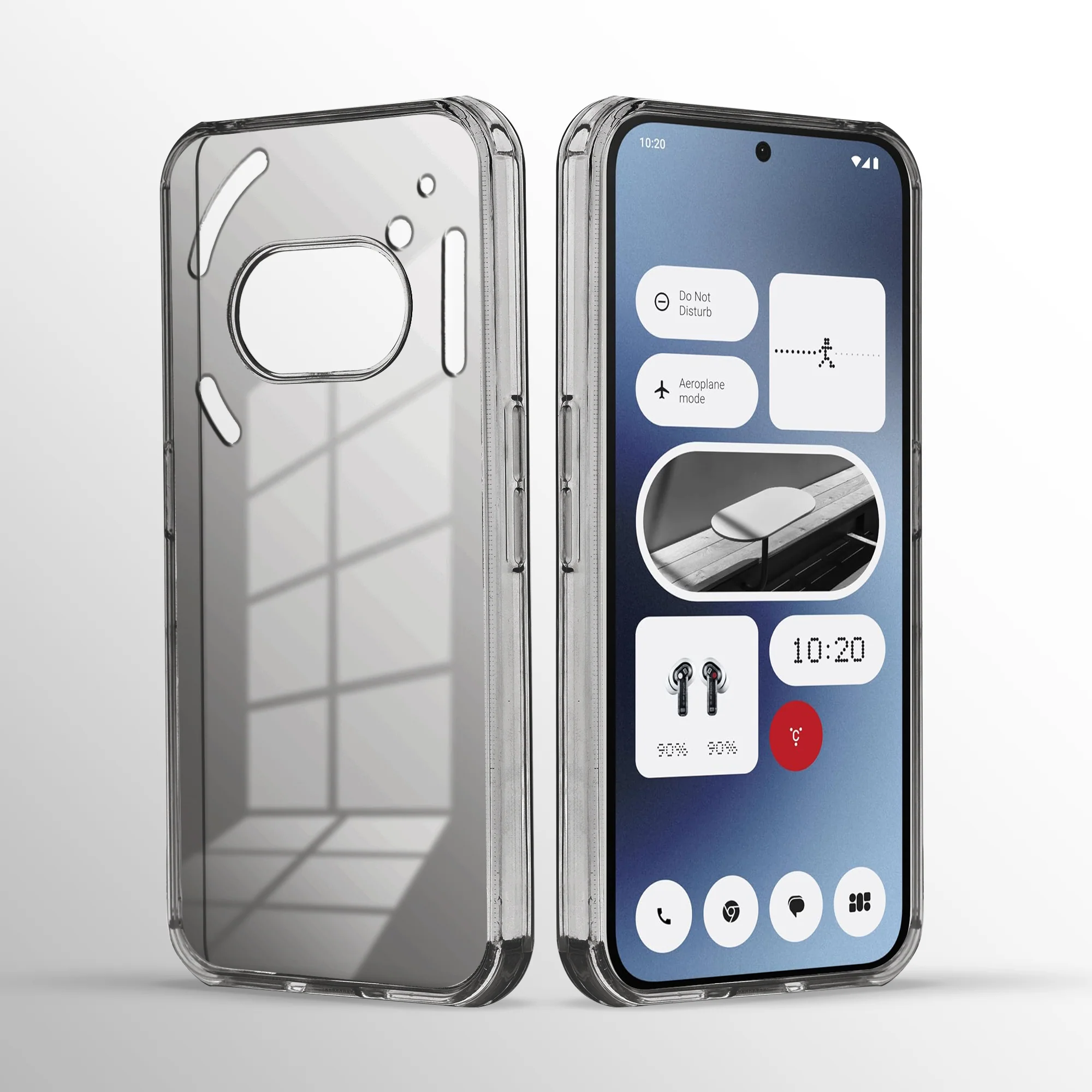 Crystal Clear Gray Soft Transparent Back Cover Case for Nothing Phone 2A - Image 5