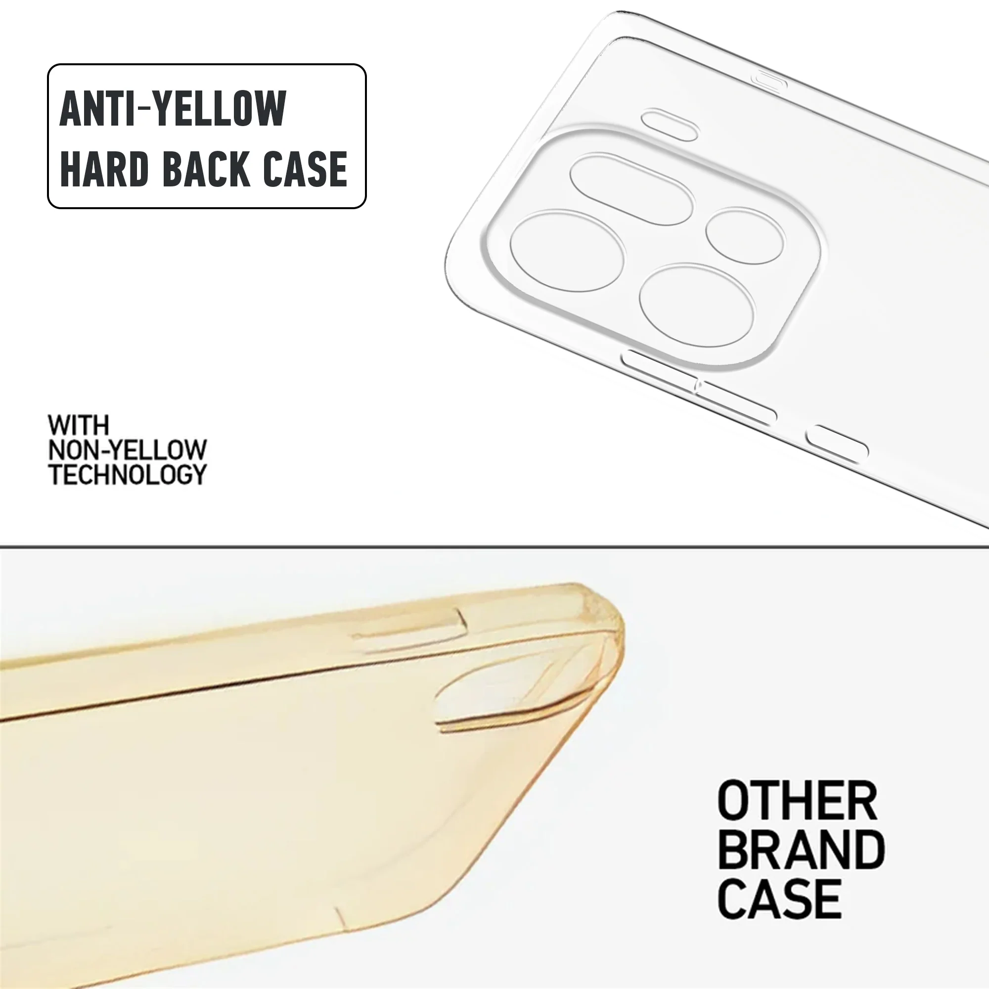Crystal Clear Hard Anti-Yellow Transparent Back Cover Case For Oppo Find X9 Pro 5G - Image 8