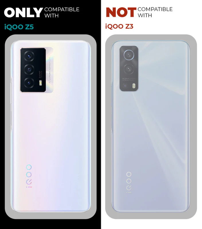 Crystal Clear Hard Anti-Yellow Transparent Back Cover Case For iQOO Z5 - Image 2