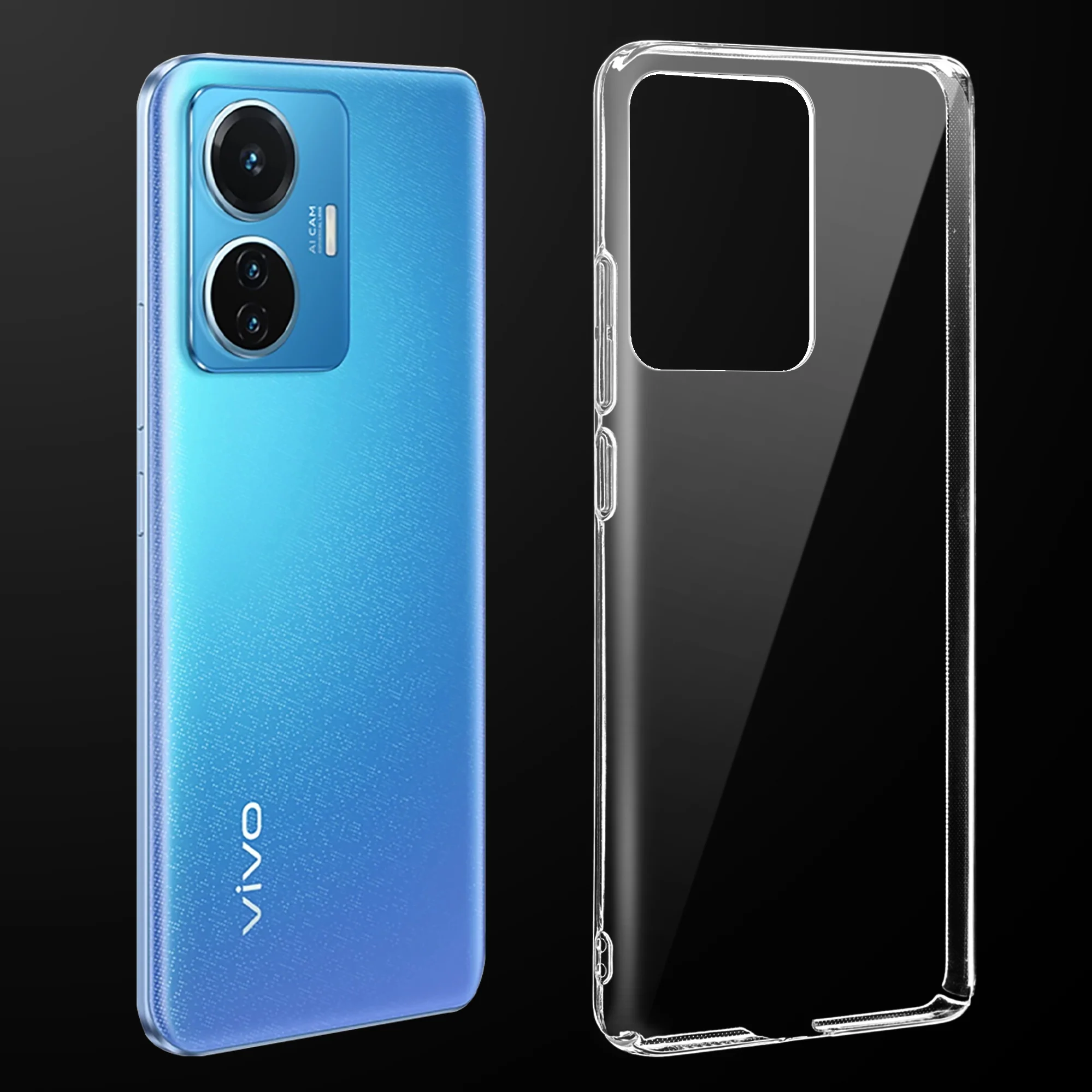 Crystal Clear Hard Anti-Yellow Transparent Back Cover Case For iQOO Z6 44W