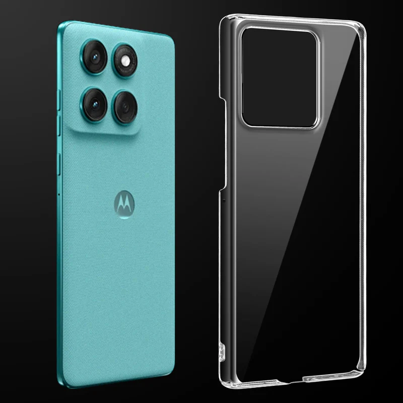 Crystal Clear Hard Anti-Yellow Transparent Back Cover Case For Motorola Edge 60 5G
