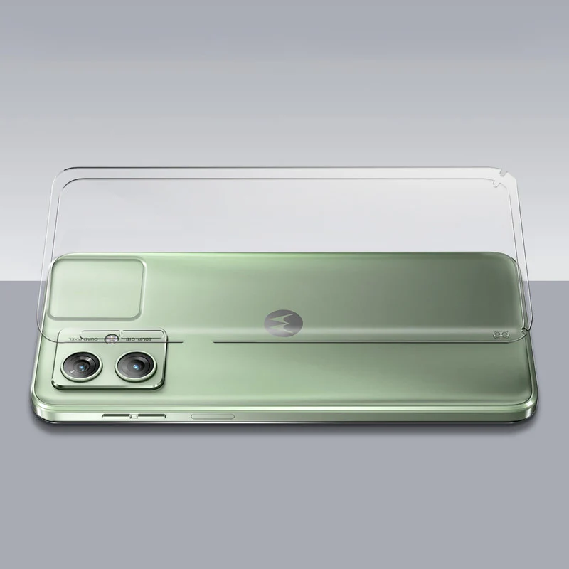 Crystal Clear Hard Anti-Yellow Transparent Back Cover Case For Motorola G54 5G - Image 7