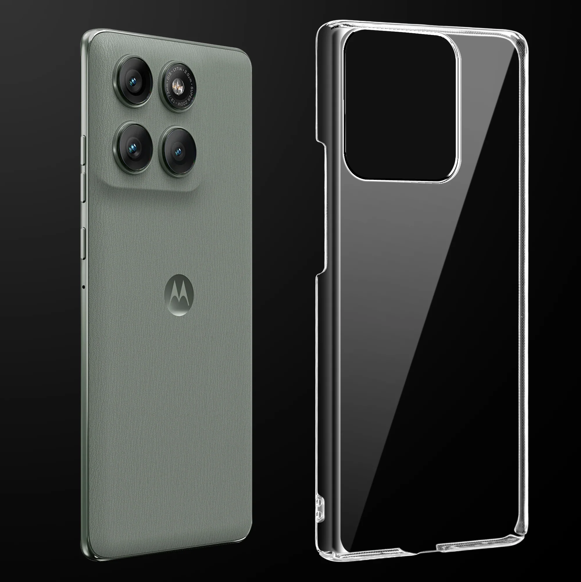 Crystal Clear Hard Anti-Yellow Transparent Back Cover Case For Motorola Moto Edge 60 Pro 5G