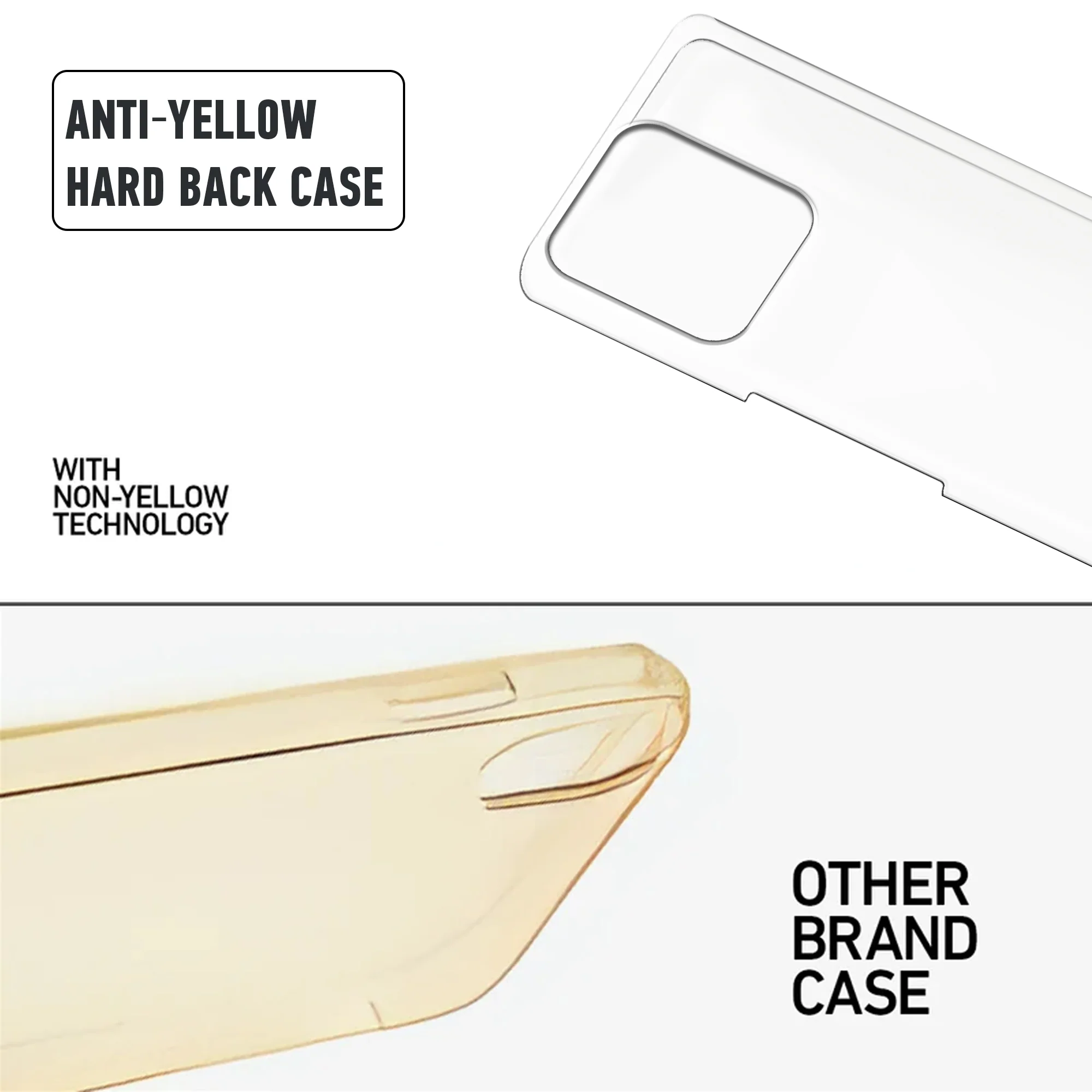 Crystal Clear Hard Anti-Yellow Transparent Back Cover Case For Motorola Moto Edge 60 Pro 5G - Image 8