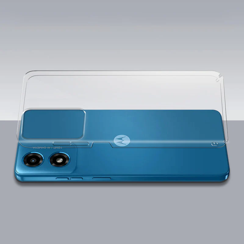 Crystal Clear Hard Anti-Yellow Transparent Back Cover Case For Motorola G04 - Image 7