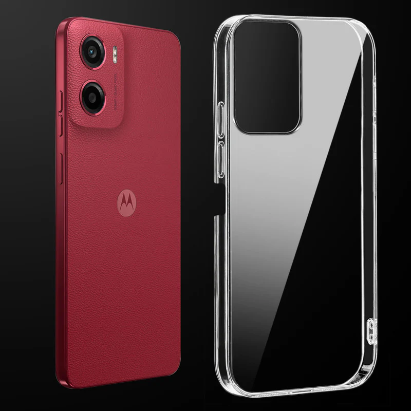 Crystal Clear Hard Anti-Yellow Transparent Back Cover Case For Motorola Moto G05