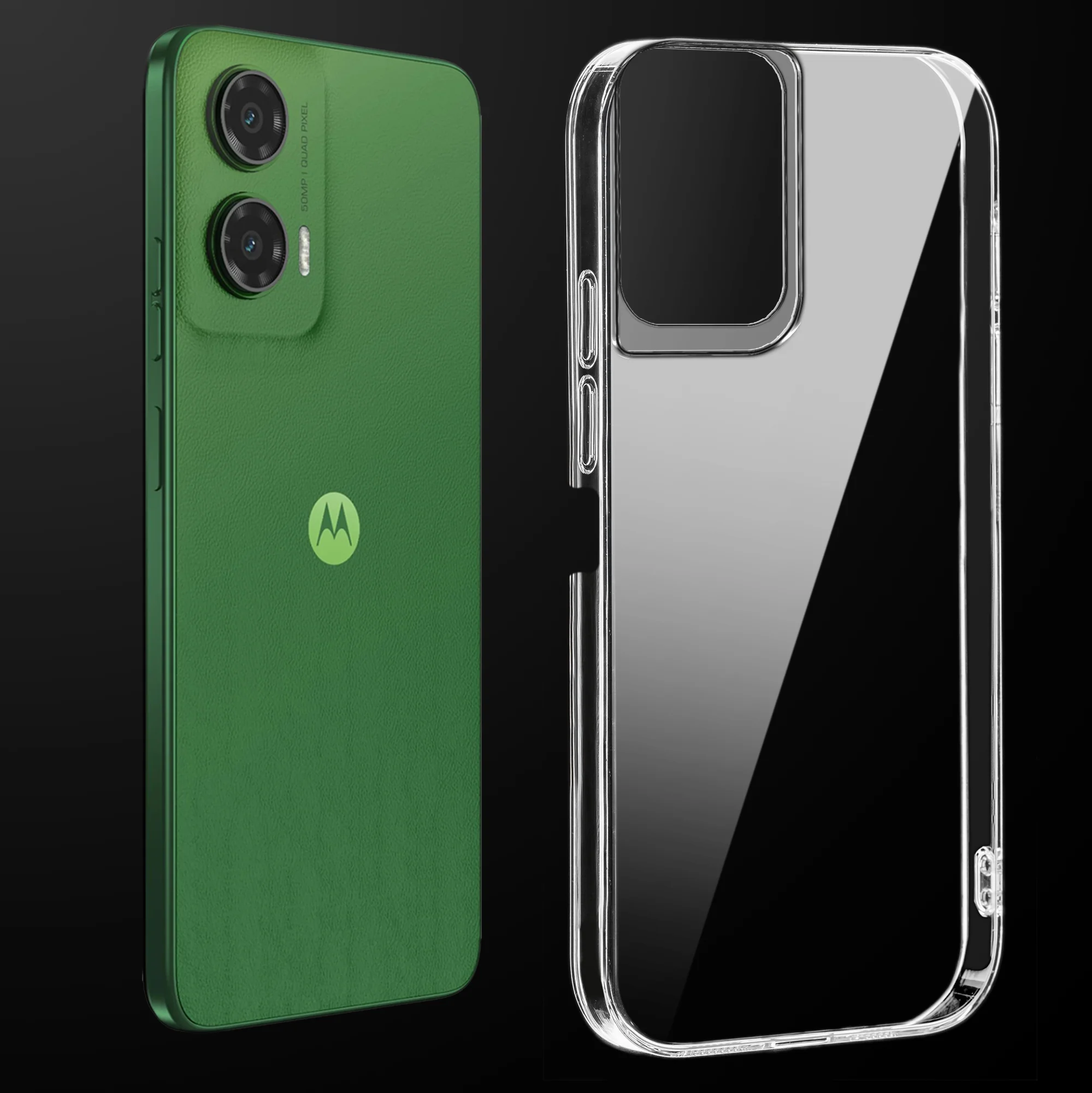 Crystal Clear Hard Anti-Yellow Transparent Back Cover Case For Motorola Moto G45