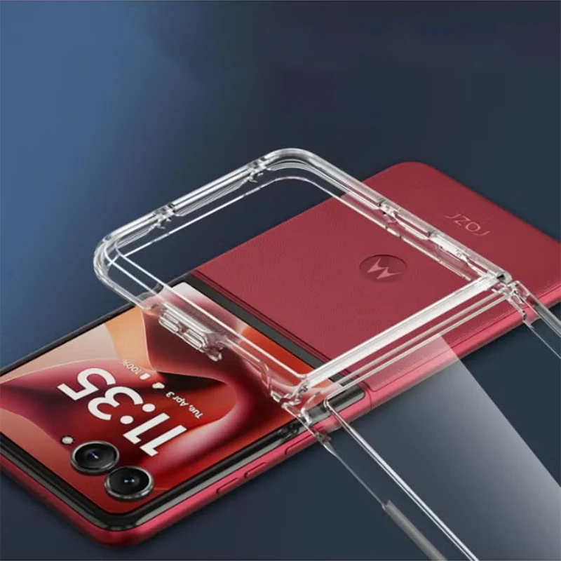 Crystal Clear Hard Anti-Yellow Transparent Back Cover Case For Motorola RAZR 60 Ultra 5G - Image 3