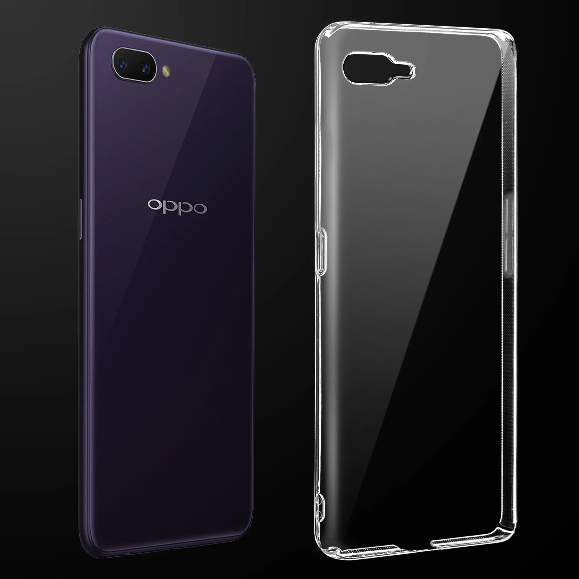 Crystal Clear Hard Anti-Yellow Transparent Back Cover Case For Oppo A3s