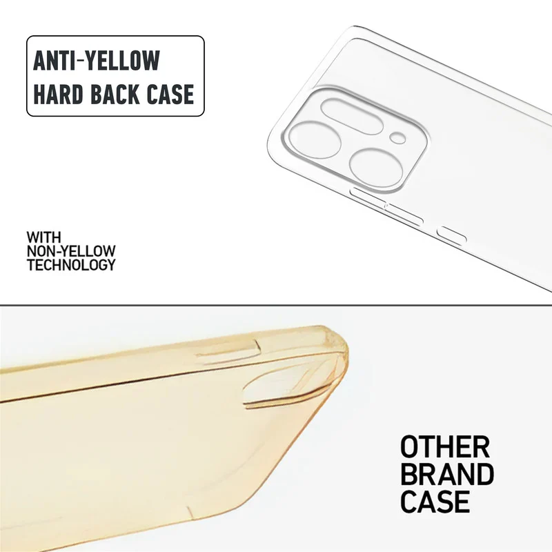 Crystal Clear Hard Anti-Yellow Transparent Back Cover Case For Oppo Reno 14 5G - Image 8